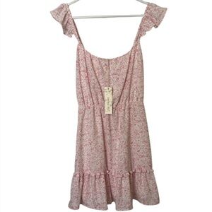 🆕 Endless Blue Pink Floral Ruffle Dress
Size M